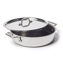 All-Clad D3 Stainless Steel 4-qt Casserole- Sauteuse Pan with Lid - £73.86 GBP