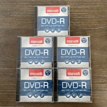 5 LOT Maxell DVD-R 4.7GB Write-Once 16x Recordable Disc - £10.84 GBP