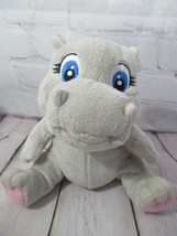 Garanimals gray hippo baby soft plush toy blue eyes pink feet stuffed animal - £23.73 GBP