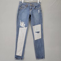 Carmar Women Jeans Size 25 Blue Stretch Distressed Grunge Skinny Skater ... - £11.32 GBP
