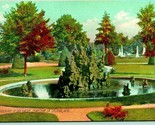 Oak Grove Cemetery Fountain Lacrosse Wisconsin WI UNP Rotograph DB Postc... - £5.39 GBP