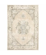 9&#39; X 12&#39; Beige And Ivory Center Jewel Area Rug - $2,248.28 CAD
