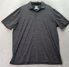 Callaway Polo Shirt Men 2XL Gray Golf Space Dye Polyester Short Sleeve Slit Logo - £14.44 GBP