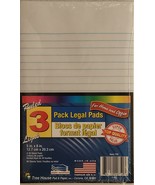 White Ruled Legal Pads, 5&quot; x 8&quot; Three Pads 30 Sheets/Pad Total 90 Sheets - $5.46 CAD