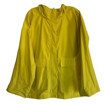 Eileen Fisher Yarow Hooded Coat Full Zip Jacket Lime Yellow Green Women&#39;... - £76.61 GBP