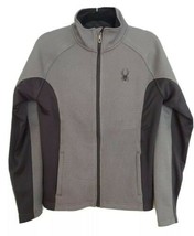 Spyder Mens Polar Gray Black Full Zip Stellar Fleece Lined Jacket Size Small NWT - £61.86 GBP