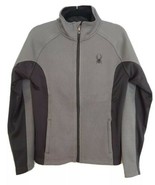 Spyder Mens Polar Gray Black Full Zip Stellar Fleece Lined Jacket Size S... - $109.62 CAD