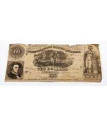 1861 $10 Confederate States Note Fine Condition T-30 - $1,815.88 MXN