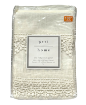 Peri Home Rod Pocket Panel 1-50 x 108&quot; Liv Ivory Lace Filters Light Muslin Gauze - £16.07 GBP