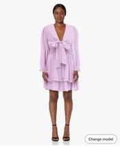 Alvaq Womens Spring Summer Knot Front V Neck Ruffles Long Sleeve Floral ... - $33.64 CAD
