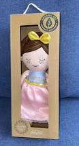 Linzy Toys Plush Organic Content Baby Rag Doll Juniper Ballerina Brown Hair NIB - £21.57 GBP