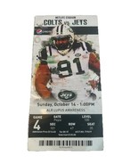 2012 INDIANAPOLIS COLTS at  NEW YORK JETS TICKET STUB 10/14 ANDREW LUCK ... - $149.24 MXN
