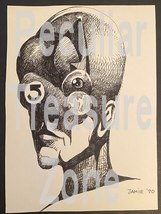 Bill Jameson Surrealism Drawing &quot;5 Face&quot; 1970 - £23.56 GBP