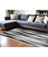 12&#39; X 18&#39; Black Silver and Gray Abstract Power Loom Area Rug - $1,948.99