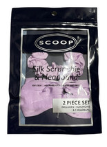 Scoop Silk Scrunchie and Headwrap , 2-Pc. Set Purple  - £15.99 GBP