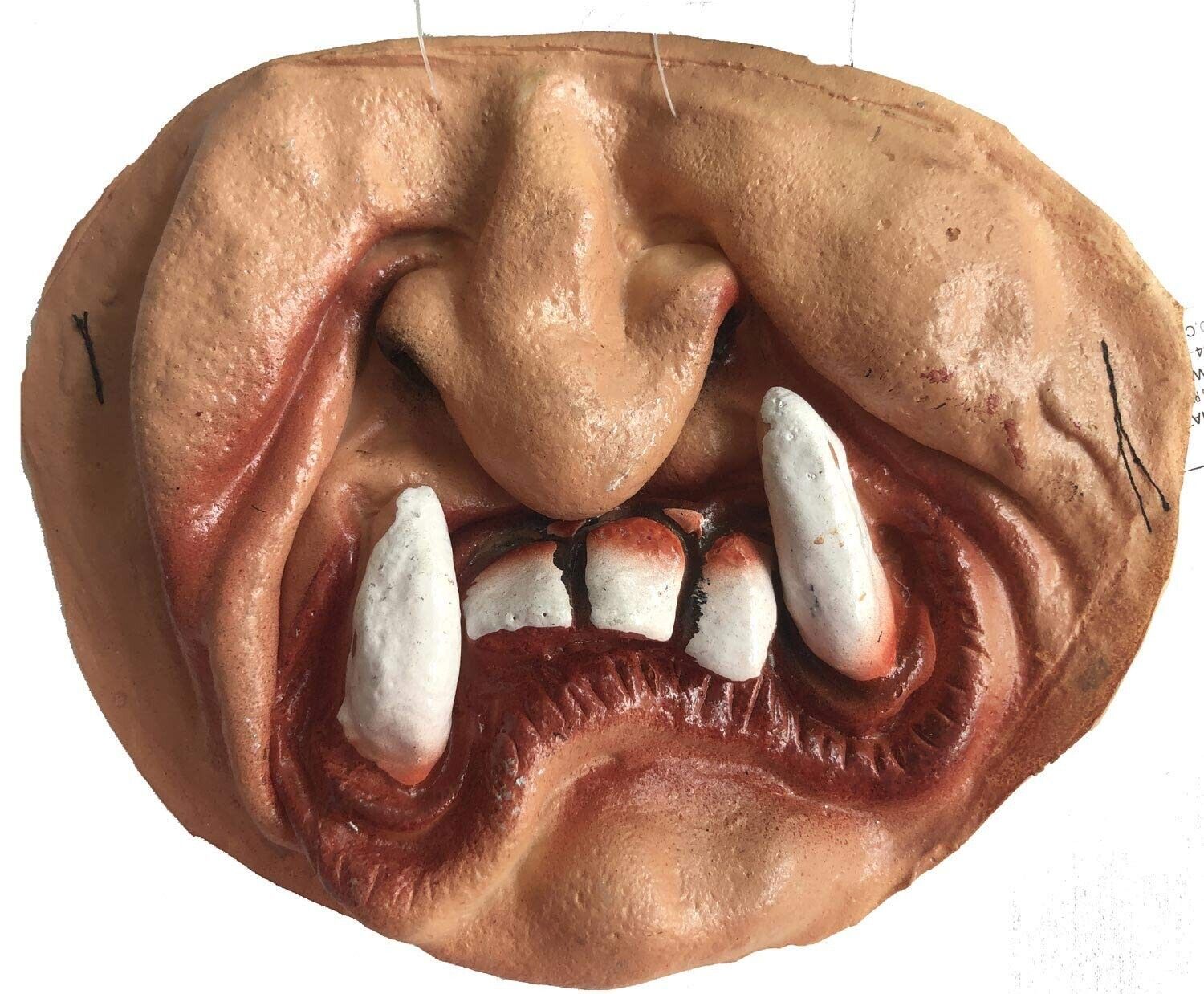 Latex OGRE ORC HALF MASK Mutant Freak Goblin Monster Halloween Costume A... - $5.67