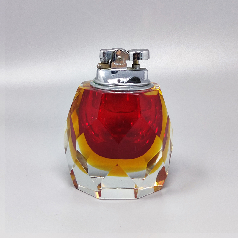 1960s Stunning Table Lighter in Murano Sommerso Glass By Flavio Poli for Seguso - $390.00