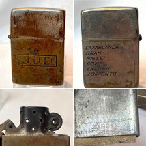 1936-1940 WW2 Zippo Lighter 3 Barrel Hinge 14 Hole Chimney In Theater Engravings - $494.95