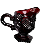 Vintage Avon 1876 Cape Cod Ruby Red Glass Creamer w Handle 4&quot; Footed - $378.38 MXN