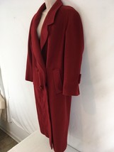 Andrea Marin sz 10 Red Avant Garde USA Made Vtg 80s Lined Wool Maxi Coat - £54.94 GBP