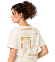 Unisex Organic Mid-Light T-Shirt – Geisha Back Print (Vintage White) - $49.99