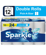 Sparkle Pick-A-Size Paper Towels, 12 Double Rolls, White, Everyday Value... - $587.86 MXN