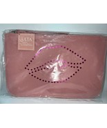 ULTA LIPS LIGHT PINK WITH METALLIC ACCENTS ZIPPER POUCH COSMETIC POUCH - £8.00 GBP