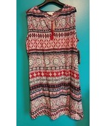 NWT beachlunchlounge XL Sleeveless Shift Dress Split Neck With Tassel Cu... - $31.54 CAD