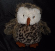 10&quot; PRINCESS SOFT TOYS 2000 BROWN &amp; WHITE SPOTTED OWL STUFFED ANIMAL PLU... - $19.00