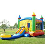 Commercial Carnival Wet Dry Slide 100% PVC Pool &amp; Blower Inflatable Boun... - £1,375.81 GBP