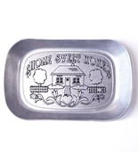 10&quot; Vintage Wilton Armetale Home Sweet Home Pewter Platter Tray Collecto... - £3.75 GBP