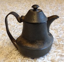 Vintage Roundhead English Pewter Tea Pot Pitcher Odd Shape Coffee Urn Ta... - $24.69