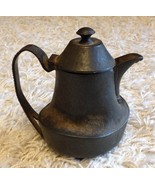 Vintage Roundhead English Pewter Tea Pot Pitcher Odd Shape Coffee Urn Ta... - $24.69