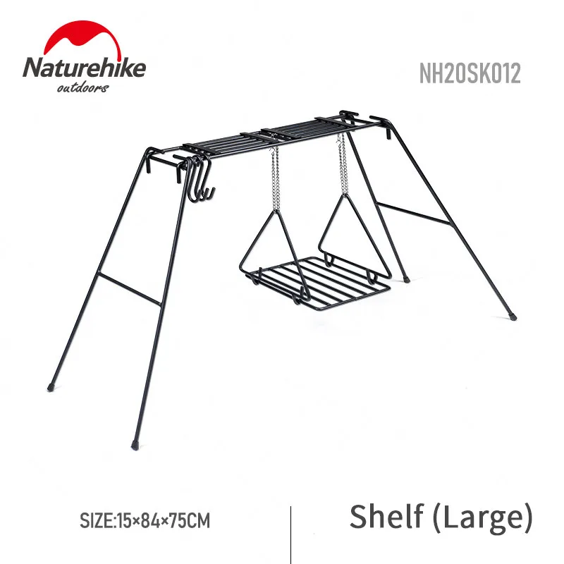 Naturehike Camping Portable Wrought Iron Rack Outdoor Barbecue Cook 60KG Bearing - £211.36 GBP