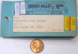 Smokey Valley HO Model RR Parts 119 Prototype Side Frames 4ct. Alco Blun... - $7.95