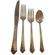 Damask Rose by Oneida Sterling Silver Flatware Set Service 24 Pieces - £1,008.49 GBP
