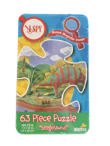 Jigsaw Puzzle I Spy 63 Piece Stegosaurus Dinosaur Metal Tin New in Package 2011 - £9.70 GBP