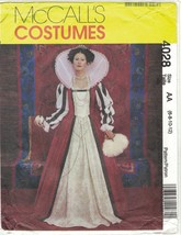 McCall&#39;s 4028 Elizabethan Queen Renaissance Faire Costume Pattern Size 6 8 10 12 - £19.30 GBP