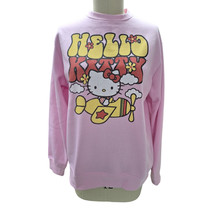 NWT Hello Kitty by Sanrio Pink Sweatshirt Sz M Cotton Blend Fairy Kei - $35.64