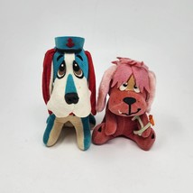 2 Vintage Dakin Dream Pets Puppy Dogs Pink + Blue Stuffed Animal Plush Toy - £18.68 GBP