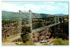 Royal Gorge Bridge Canon City Colorado 1950s Postcard Vintage Cars Parked - £8.41 GBP