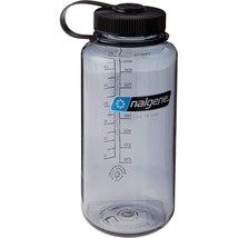 Nalgene Sustain 32oz Wide Mouth Bottle (Gray with Black Cap) Recycled Reusable - £12.43 GBP