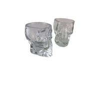Clear Crystal Collectible  Head Vodka Skull Shot Glasses Set 2 ($) - £39.11 GBP