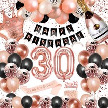 30Th Birthday Decorations For Women, Rose Gold 30 Birthday Decorations For Her,  - £24.23 GBP