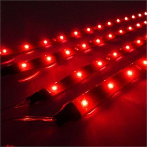 4 12" Red Rv Motorhome Trailer 15 LED Under Glow Waterproof Light Bulb Strips - $18.95