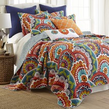  Home - Serendipity Quilt Set - Quilt + Two Pillow Shams - Boho Floral in King - £119.55 GBP