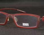 ICU Par Haut Êtes 8436 2 Mat Rouge/Or Unique Rare Lunettes 52-18-137mm - $95.98