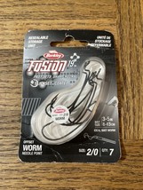 Berkley Fusion Offset Worm Hook Size 2/0-1pkg Of 7 Hooks-Brand New-SHIP 24 HOURS - $11.76