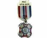 Vintage VFW PAC AUX Military Medal Style  Golden Lapel Pin Vest Collectible - $4.89