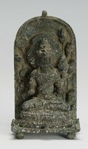 Antique Java Style Majapahit Seated Bronze Devi Tara Statue - 14cm/6&quot; - £291.15 GBP